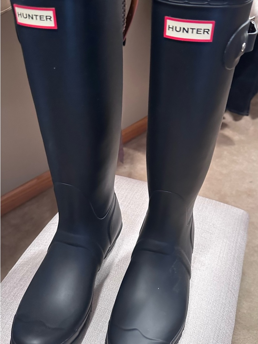 Hunter Navy Blue Classic Tall Rain Boots